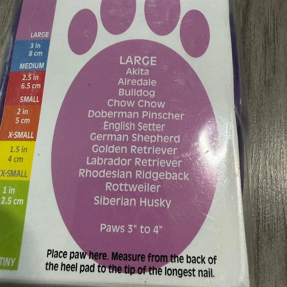 PawZ Rubber Dog Boots Large Waterproof Disposable‎ Reusable 12 Pack Purple